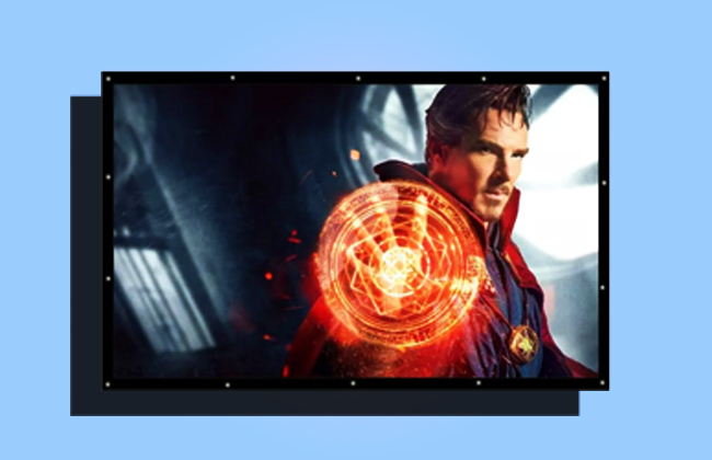 Eyelet projector screen